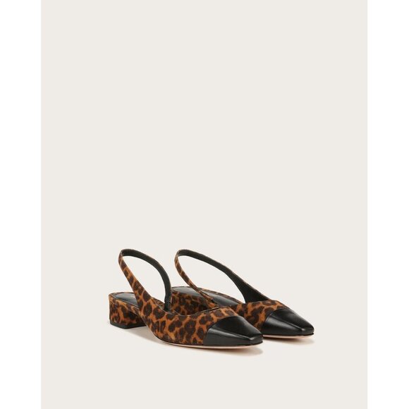 Veronica Beard Leopard Print Slingback Flats - Picture 1 of 15